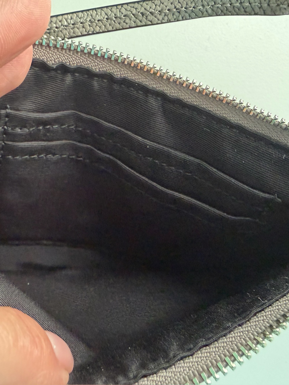 Coach Black Smoke Signature Canvas Corner Zip Wristlet F 64643 - Picture 5 of 6